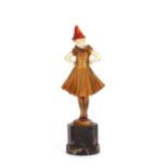 Ferdinand Preiss, Art Deco cold painted bronze fig