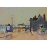 John Tookey, pastel study of a seaside town, proba