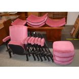 Six vintage cinema seats