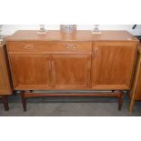 A teak G plan design sideboard, fitted single draw