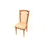 A set of six 1960's/70's French beech dining chair