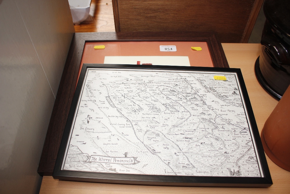 A map and a print