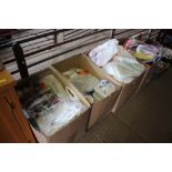 Four boxes of various materials and craft items et