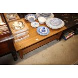 A light oak two tier coffee table