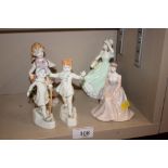 Two Royal Worcester porcelain figures of children;