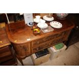 A 1930's walnut dressing table