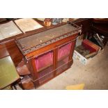 A late Victorian mahogany and glazed wall cabinet