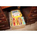 Two boxes of children's annuals and other books