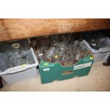 Three boxes of drinking glasses