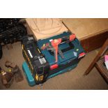 Three power tool cases; Hilti gun etc.