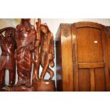 A large carved wooden figure
