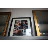 A framed Ricky Hatton print