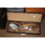 A carpenters tool chest and contents