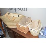 A quantity of wicker baskets