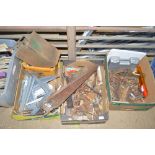 Three boxes of various hand tools; vintage Pratts
