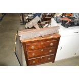 A 19th Century mahogany chest fitted three drawers