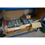 Two boxes of various books to include Harry Potter