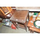 An oak two tier table