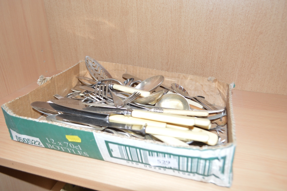A quantity of various silver plated cutlery etc