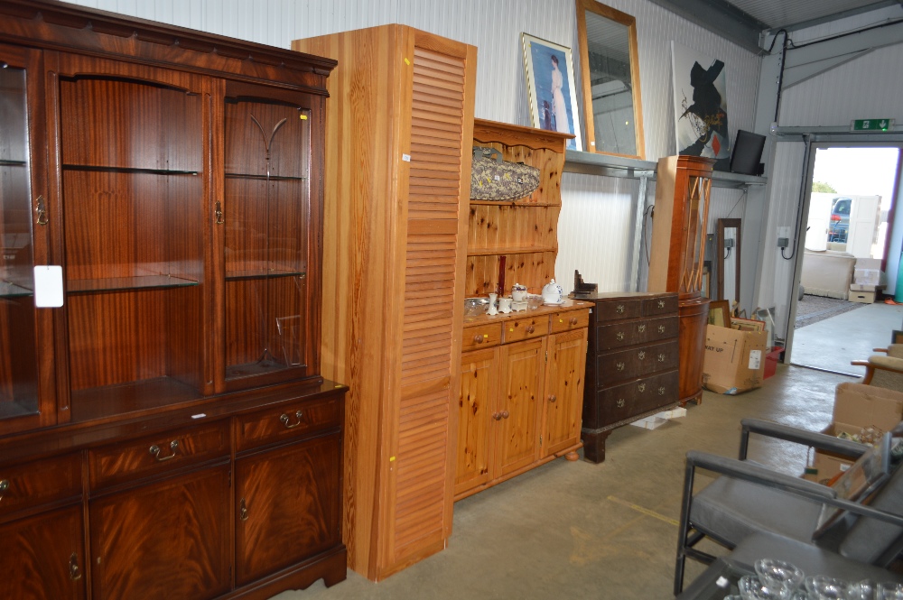 A pine effect cupboard