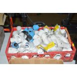 A quantity of mixed plastic pipe fittings