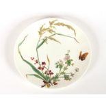 A set of eight Minton cabinet plates, decorated flowers and insects
