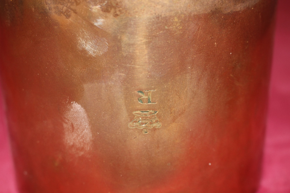 Two antique copper and brass ice cream pails; and two copper moulds (4) - Image 6 of 7