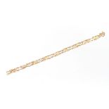 A 9ct gold bracelet, having elongated twist links