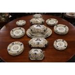 A Sampson Hancock & Sons of Stoke Victorian dinner service, in the "Norman" floral pattern