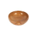 A Mouseman carved oak bowl, 15cm dia.