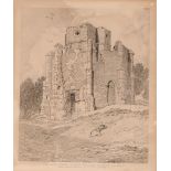 Engraving of Castle Rising, Norfolk, "to the Right Honourable The Lady Viscountess Andover"; and