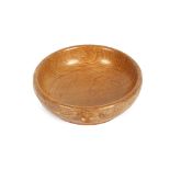 A Mouseman carved oak bowl, 15.5cm dia.