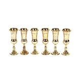 Six Hallmarked Chanuka cups