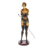 Bruno Zach, bronze figure "The Riding Crop", bears signature 75cm high