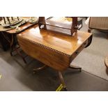 A 19th Century mahogany supper table, fitted single end drawer and opposing dummy drawer, round drop