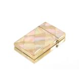 A 19th Century mother of pearl visiting card case