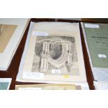 A quantity of etchings and prints, after John Sell