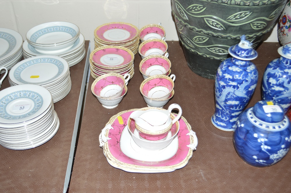 A quantity of "Old English" pattern teaware