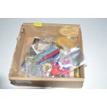 A box of reproduction medals, coinage etc.