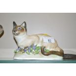 A Royal Adderley bone china cat ornament