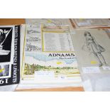 An Adnams pub poster; drawings etc