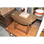 A small oak drop leaf table