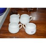 Four 1970's coffee cups with Art Deco style handle