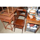 A reproduction mahogany metamorphic library chair