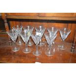 Nine Waterford Sheila drinking glasses