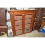 A Victorian mahogany and glazed bookcase top