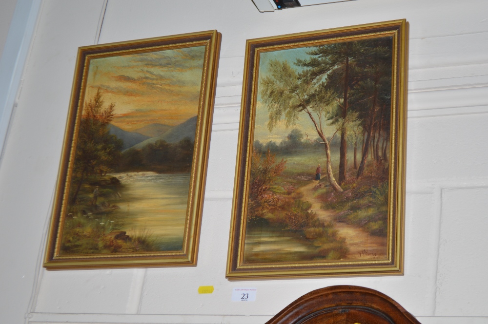 19th Century school, pair of oil on canvas studies