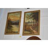 19th Century school, pair of oil on canvas studies