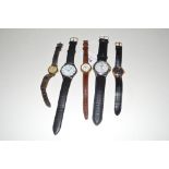 Five various wrist watches