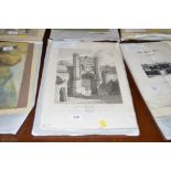 A quantity of prints depicting Wolsey Gate Ipswich